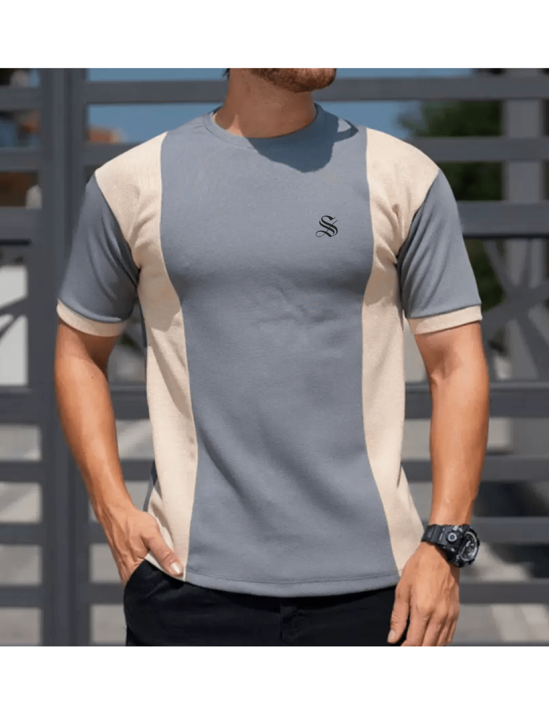 Hujer 273 - T-Shirt for Men - Sarman Fashion - Wholesale Clothing Fashion Brand for Men from Canada