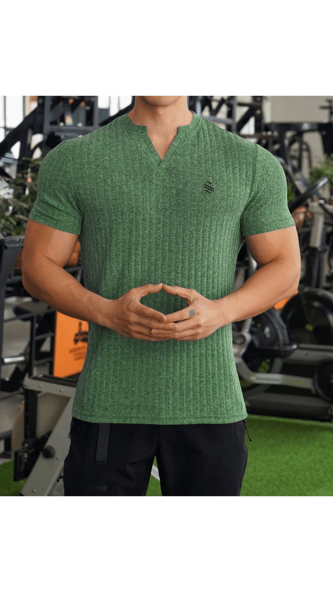 HV 76 - V - Neck T-Shirt for Men - Sarman Fashion - Wholesale Clothing Fashion Brand for Men from Canada