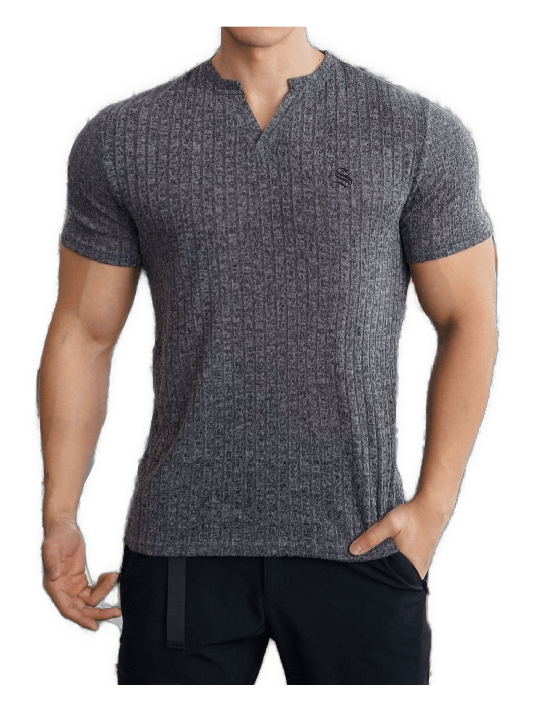 HV 76 - V - Neck T-Shirt for Men - Sarman Fashion - Wholesale Clothing Fashion Brand for Men from Canada