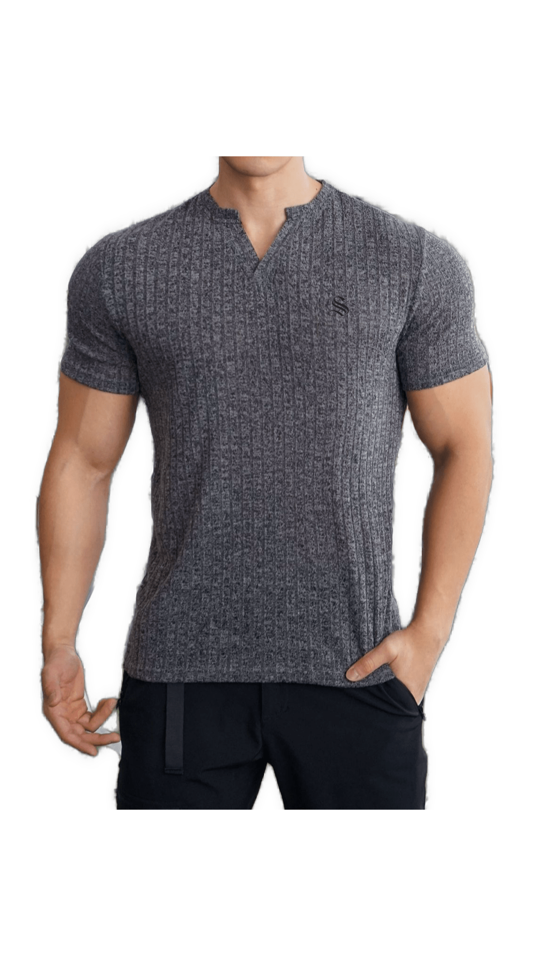 HV 76 - V - Neck T-Shirt for Men - Sarman Fashion - Wholesale Clothing Fashion Brand for Men from Canada
