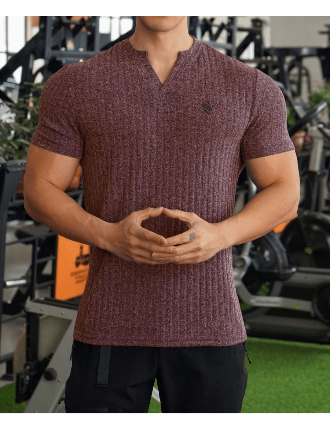 HV 76 - V - Neck T-Shirt for Men - Sarman Fashion - Wholesale Clothing Fashion Brand for Men from Canada