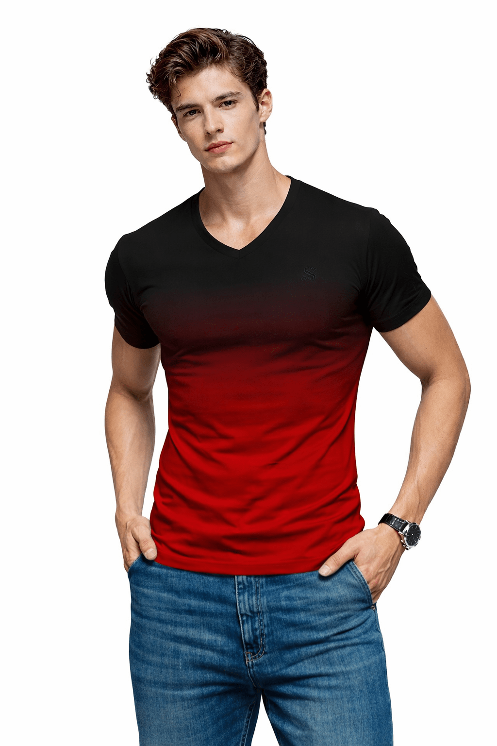 Iambad - V - Neck T-Shirt for Men - Sarman Fashion - Wholesale Clothing Fashion Brand for Men from Canada