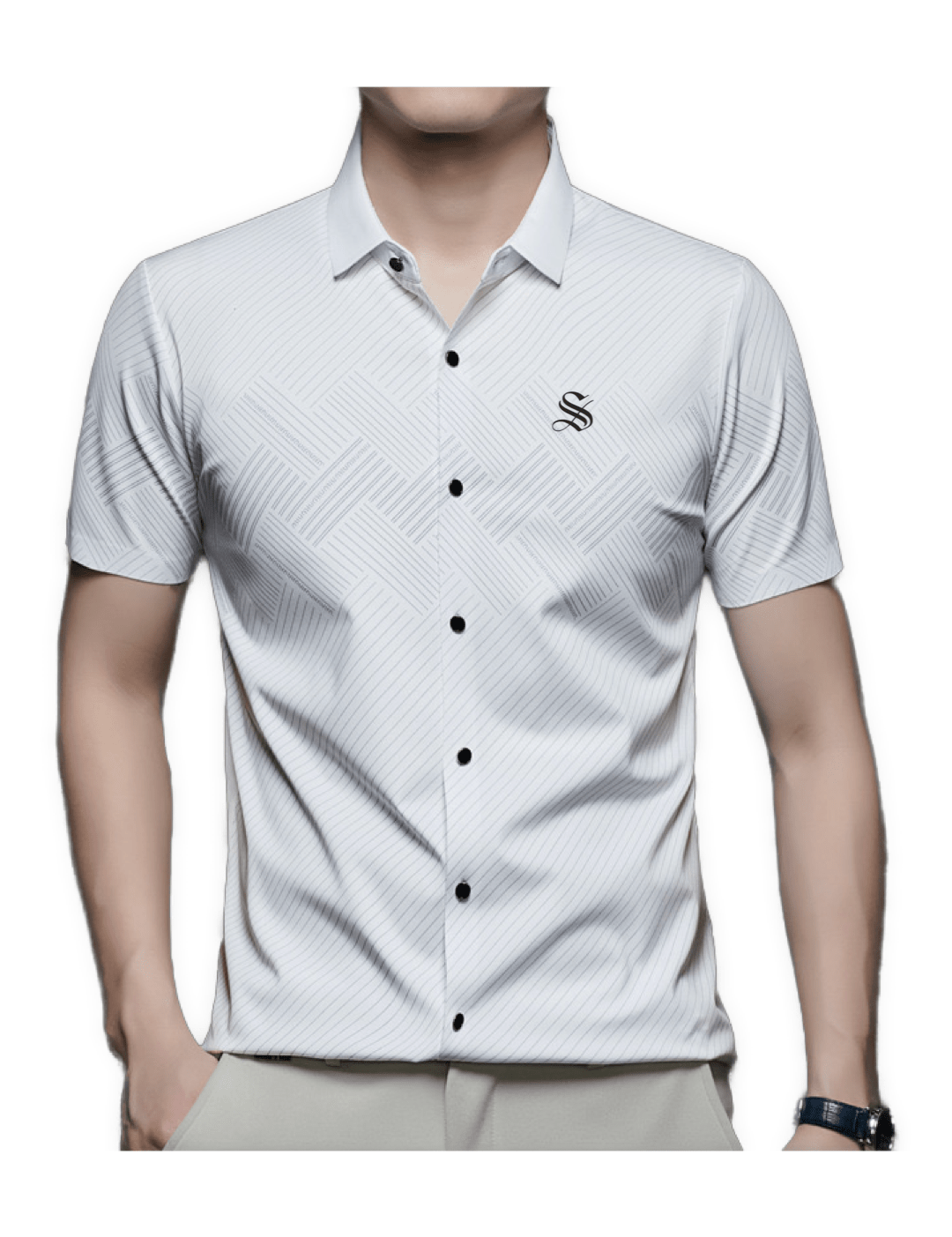 ISF 3 - Short Sleeves Shirt for Men - Sarman Fashion - Wholesale Clothing Fashion Brand for Men from Canada
