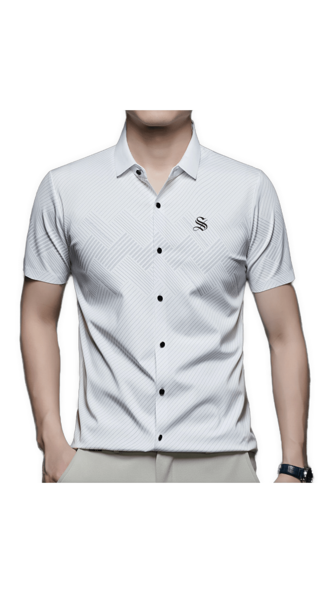 ISF 3 - Short Sleeves Shirt for Men - Sarman Fashion - Wholesale Clothing Fashion Brand for Men from Canada