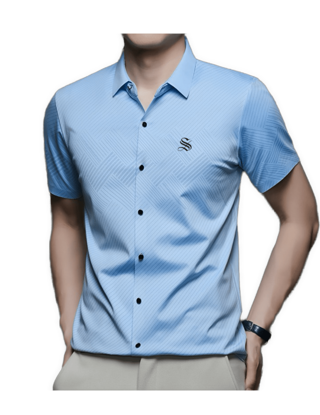 ISF 3 - Short Sleeves Shirt for Men - Sarman Fashion - Wholesale Clothing Fashion Brand for Men from Canada