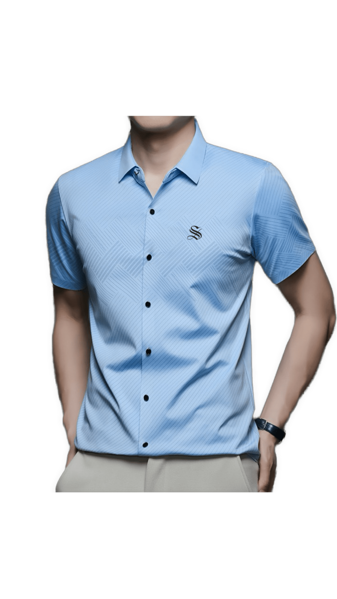 ISF 3 - Short Sleeves Shirt for Men - Sarman Fashion - Wholesale Clothing Fashion Brand for Men from Canada