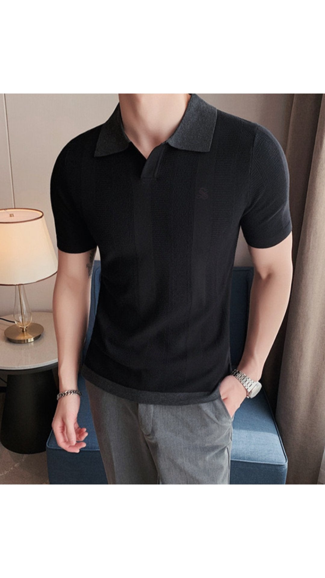 Iuna - Polo Shirt for Men - Sarman Fashion - Wholesale Clothing Fashion Brand for Men from Canada