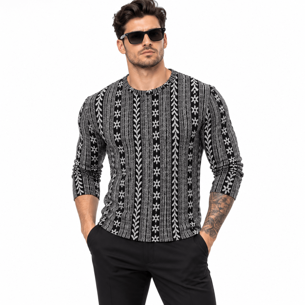 IZIS 11 - Long Sleeve Shirt for Men - Sarman Fashion - Wholesale Clothing Fashion Brand for Men from Canada