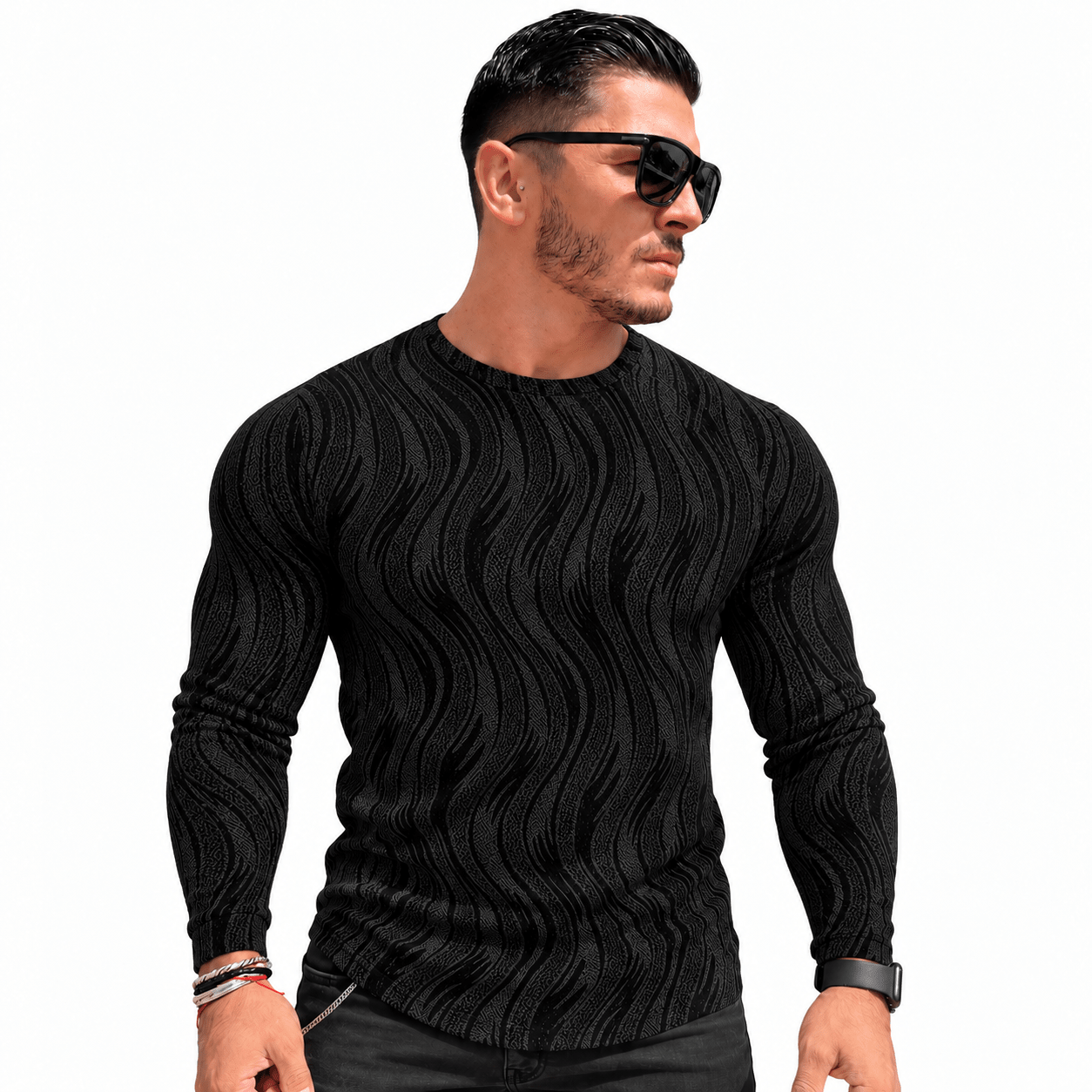 IZIS 8 - Long Sleeve Shirt for Men - Sarman Fashion - Wholesale Clothing Fashion Brand for Men from Canada