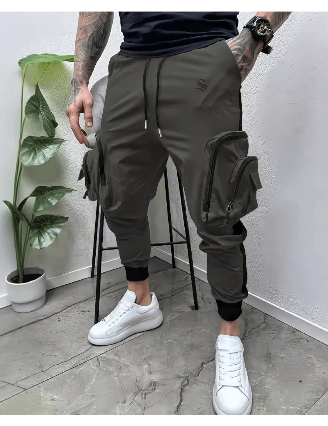 Izra - Joggers for Men - Sarman Fashion - Wholesale Clothing Fashion Brand for Men from Canada