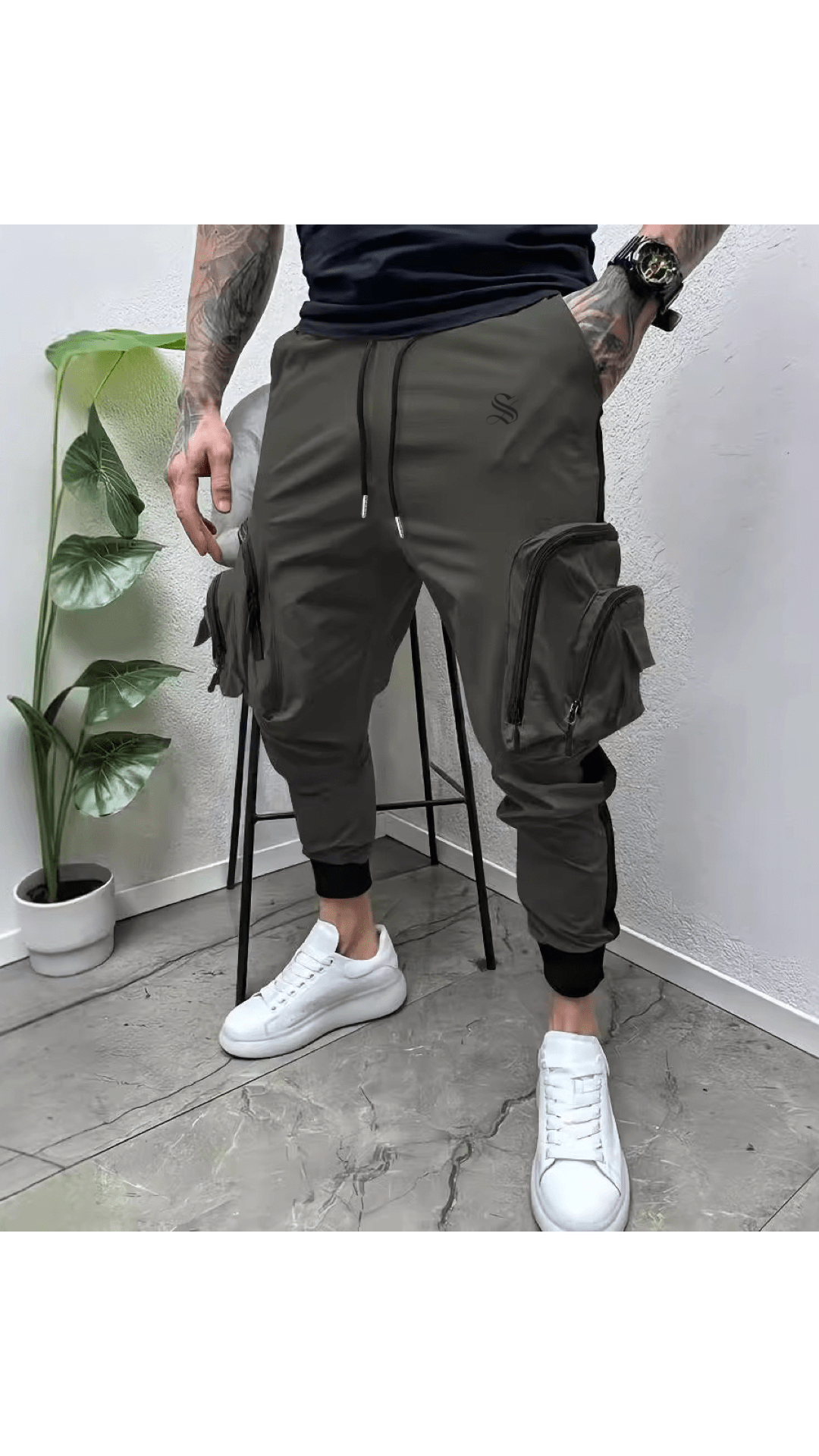 Izra - Joggers for Men - Sarman Fashion - Wholesale Clothing Fashion Brand for Men from Canada