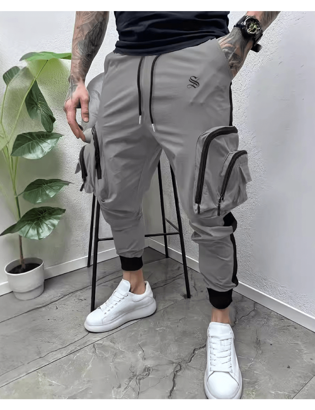 Izra - Joggers for Men - Sarman Fashion - Wholesale Clothing Fashion Brand for Men from Canada