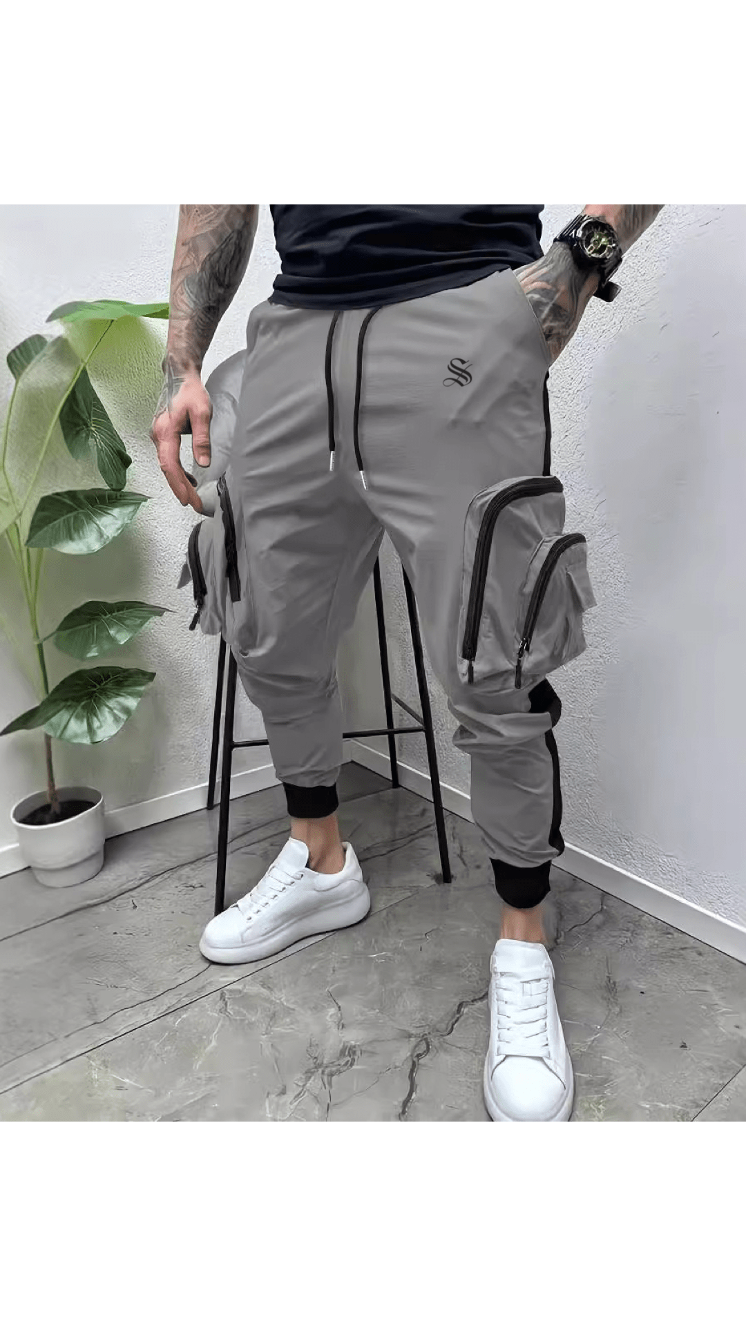 Izra - Joggers for Men - Sarman Fashion - Wholesale Clothing Fashion Brand for Men from Canada