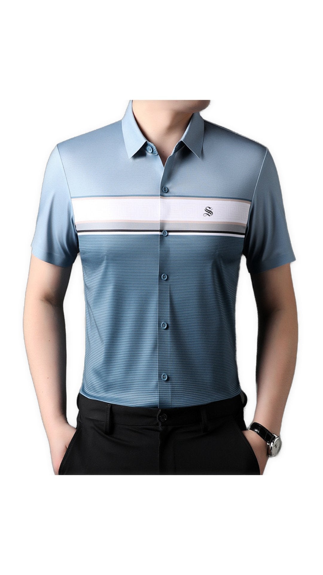 Jarry - Short Sleeves Shirt for Men - Sarman Fashion - Wholesale Clothing Fashion Brand for Men from Canada