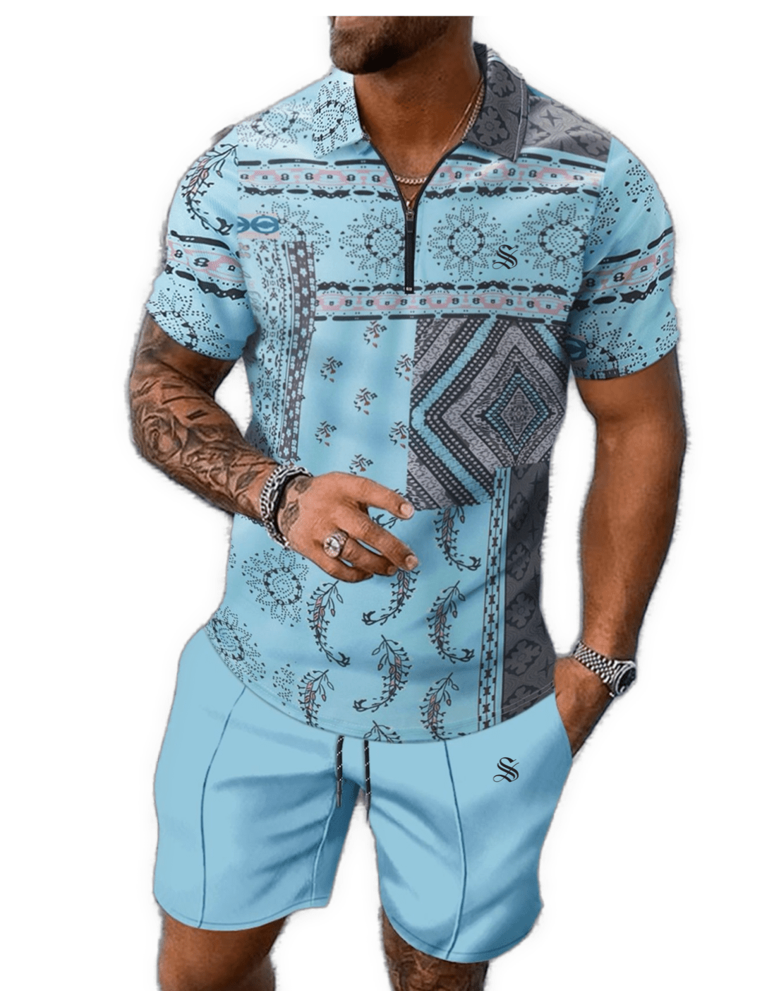 Jifo 7 - Top & Shorts for Men - Sarman Fashion - Wholesale Clothing Fashion Brand for Men from Canada