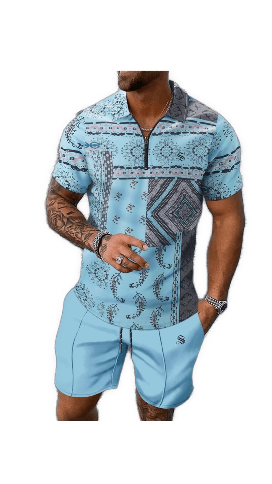 Jifo 7 - Top & Shorts for Men - Sarman Fashion - Wholesale Clothing Fashion Brand for Men from Canada
