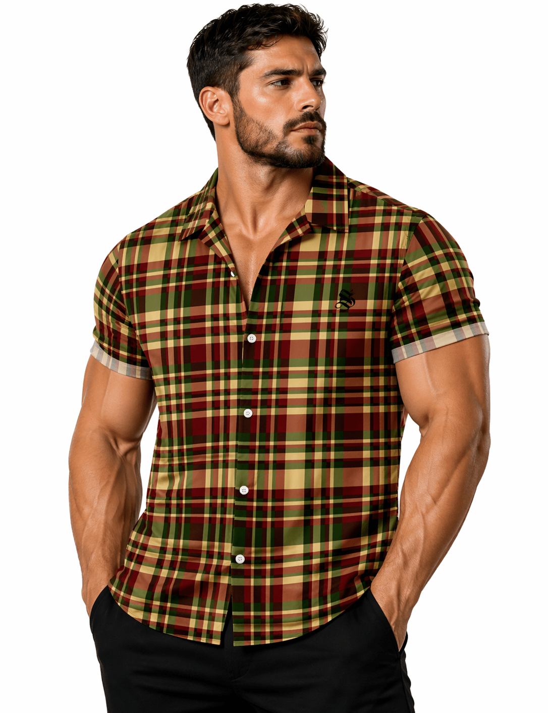 JUDH - Short Sleeves Shirt for Men - Sarman Fashion - Wholesale Clothing Fashion Brand for Men from Canada