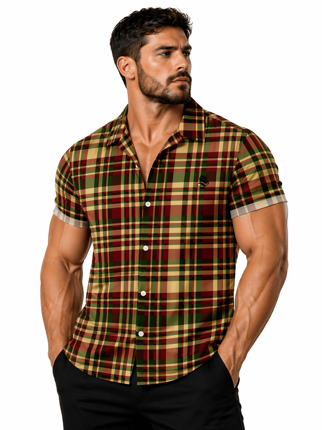 JUDH - Short Sleeves Shirt for Men - Sarman Fashion - Wholesale Clothing Fashion Brand for Men from Canada