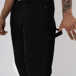 K10 - CARPENTER DENIM WASHED - BLACK - Sarman Fashion - Wholesale Clothing Fashion Brand for Men from Canada