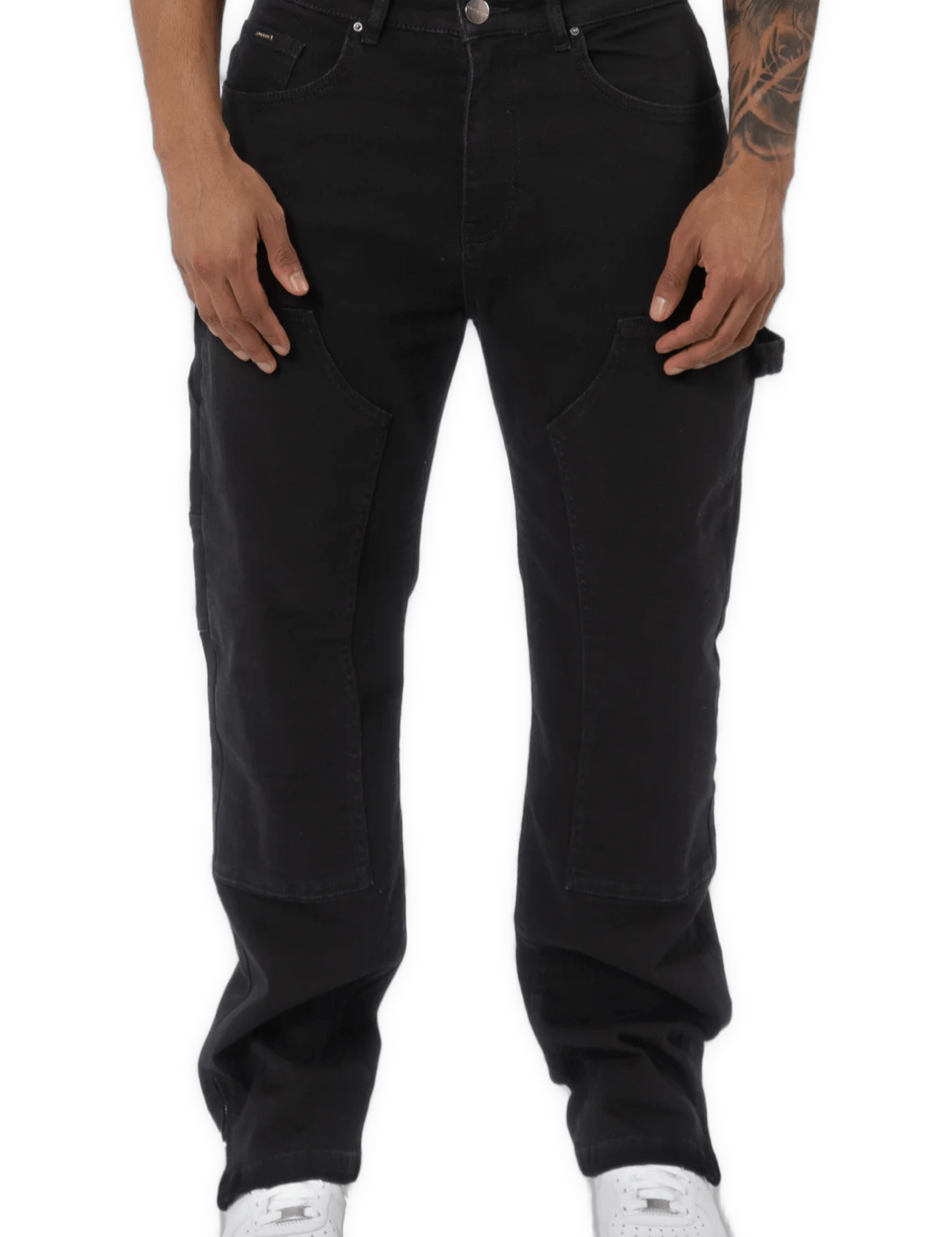 K10 - CARPENTER DENIM WASHED - BLACK - Sarman Fashion - Wholesale Clothing Fashion Brand for Men from Canada