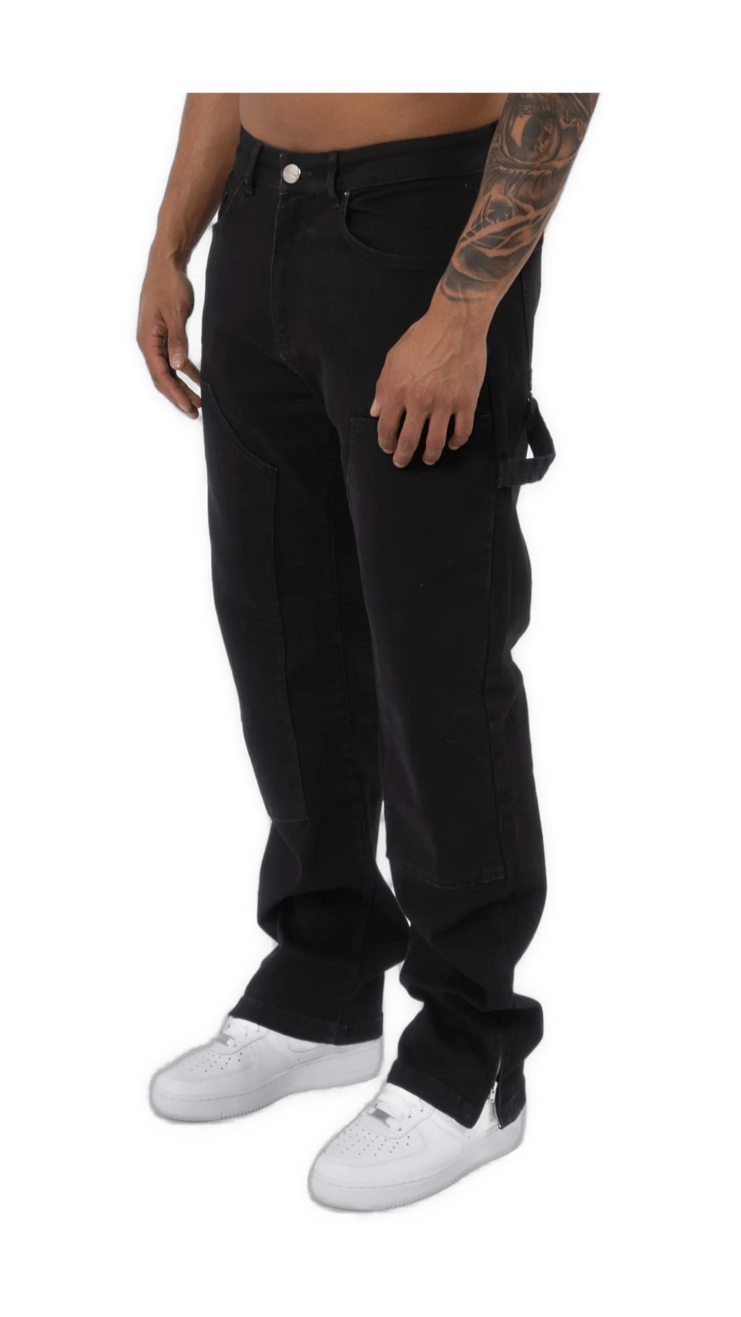 K10 - CARPENTER DENIM WASHED - BLACK - Sarman Fashion - Wholesale Clothing Fashion Brand for Men from Canada