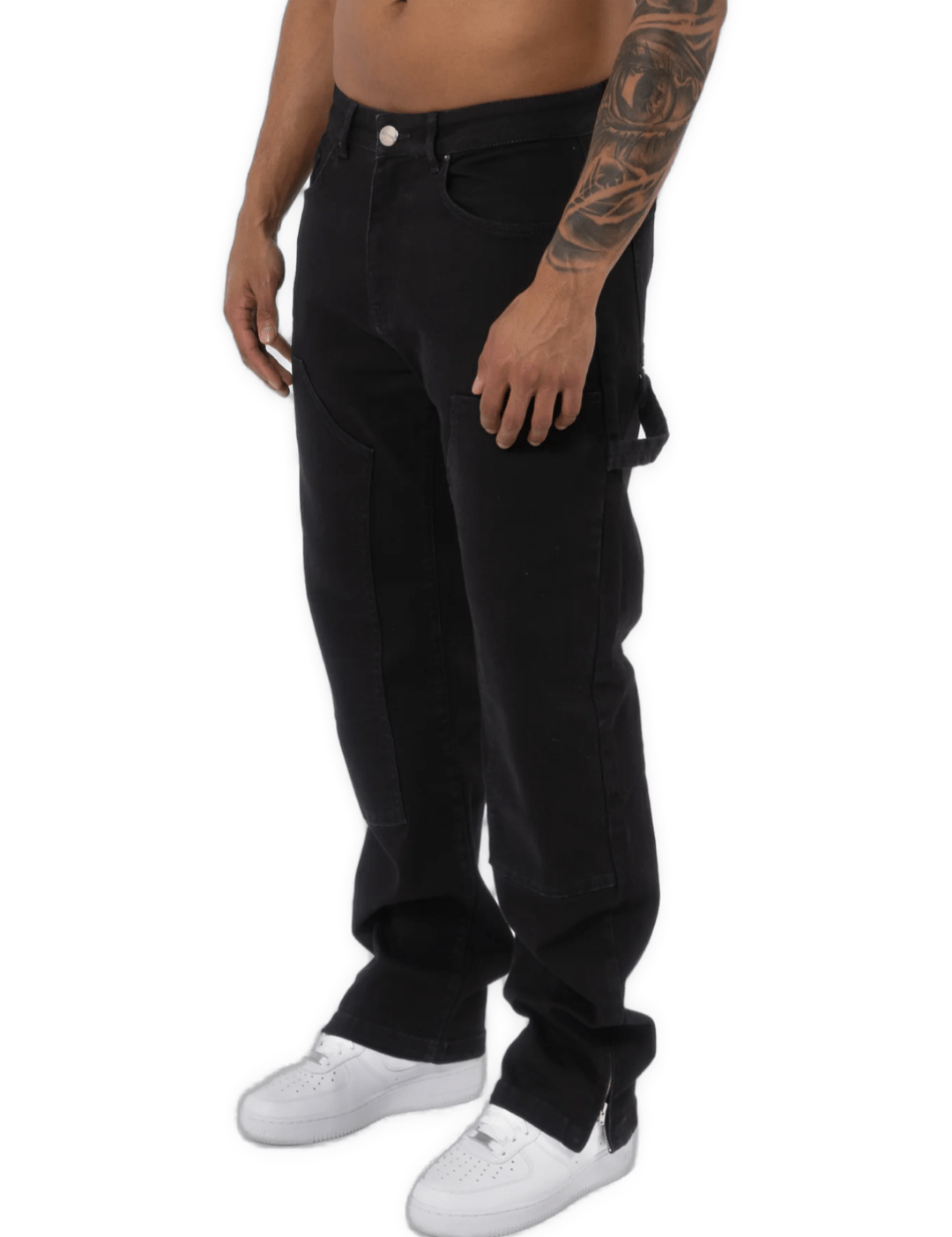 K10 - CARPENTER DENIM WASHED - BLACK - Sarman Fashion - Wholesale Clothing Fashion Brand for Men from Canada