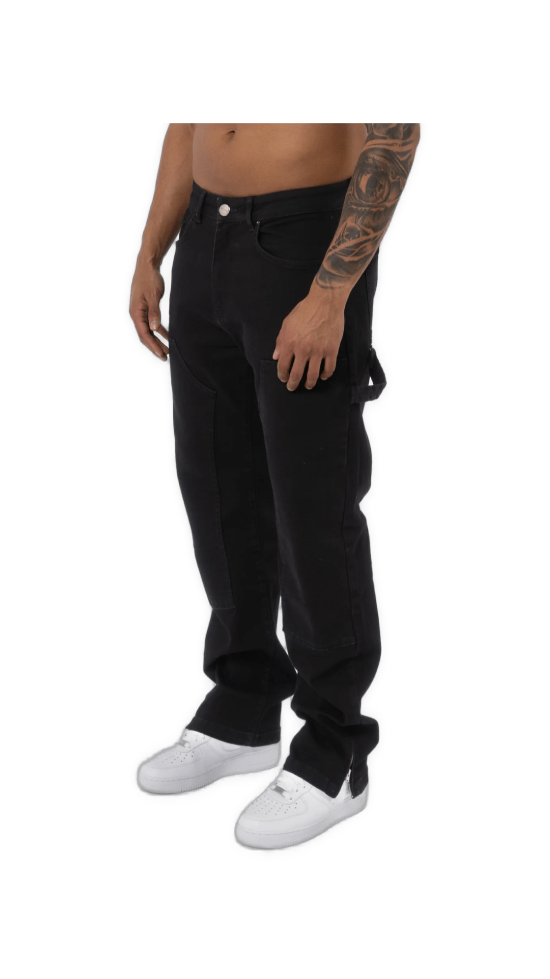K10 - CARPENTER DENIM WASHED - BLACK - Sarman Fashion - Wholesale Clothing Fashion Brand for Men from Canada