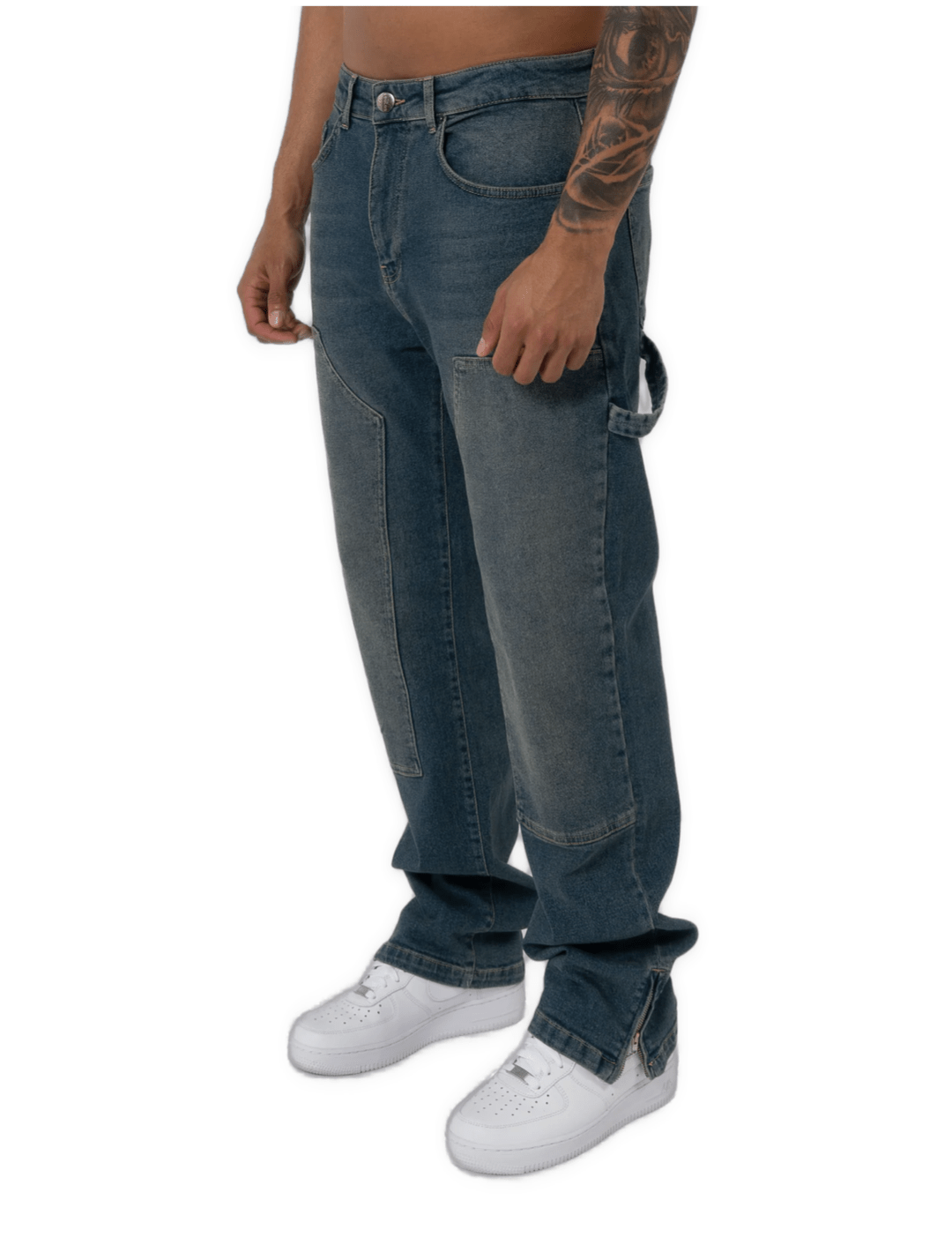 K12 - CARPENTER DENIM WASHED - DARK BLUE - Sarman Fashion - Wholesale Clothing Fashion Brand for Men from Canada