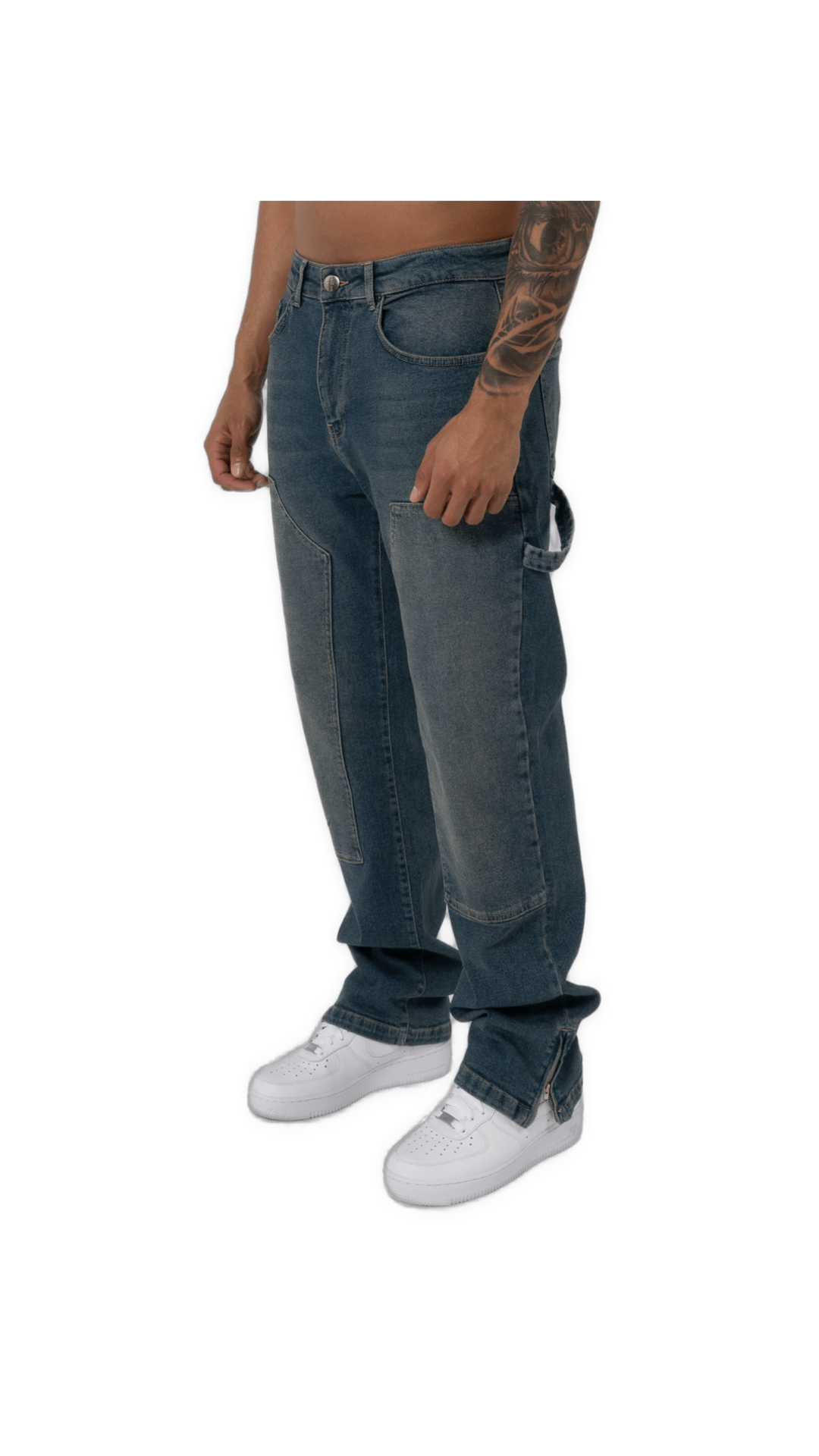 K12 - CARPENTER DENIM WASHED - DARK BLUE - Sarman Fashion - Wholesale Clothing Fashion Brand for Men from Canada