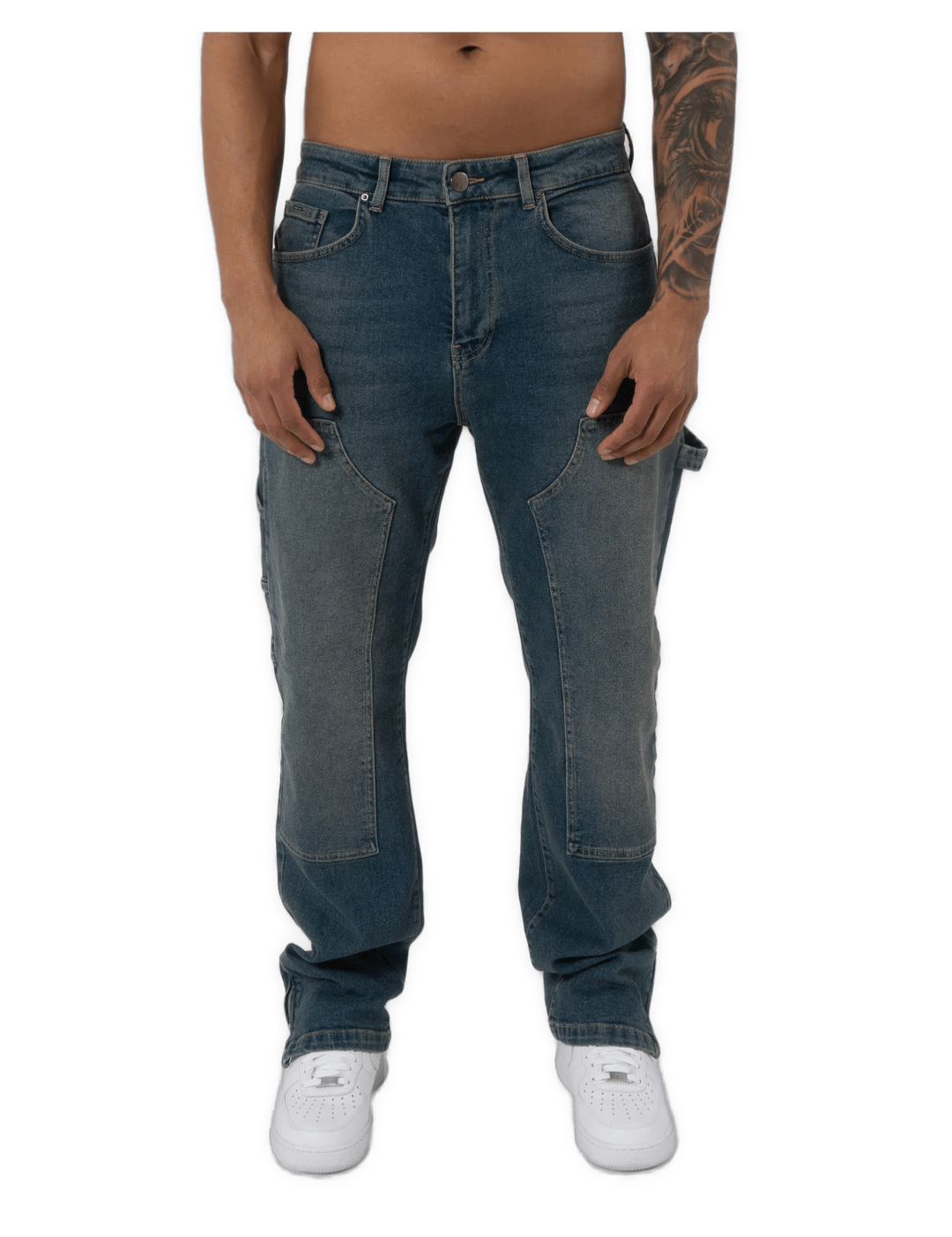 K12 - CARPENTER DENIM WASHED - DARK BLUE - Sarman Fashion - Wholesale Clothing Fashion Brand for Men from Canada