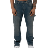 K12 - CARPENTER DENIM WASHED - DARK BLUE - Sarman Fashion - Wholesale Clothing Fashion Brand for Men from Canada