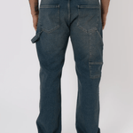 K12 - CARPENTER DENIM WASHED - DARK BLUE - Sarman Fashion - Wholesale Clothing Fashion Brand for Men from Canada