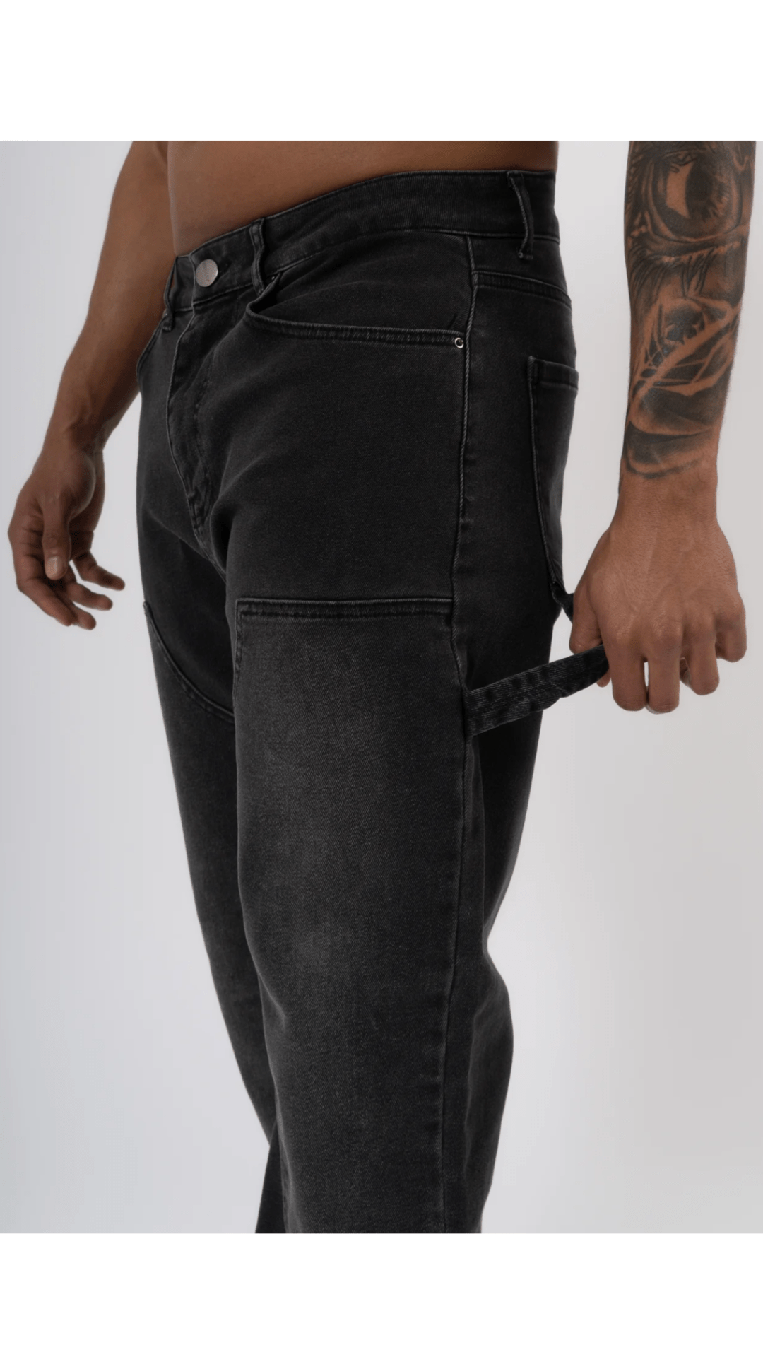 K14 - CARPENTER DENIM WASHED - GREY - Sarman Fashion - Wholesale Clothing Fashion Brand for Men from Canada