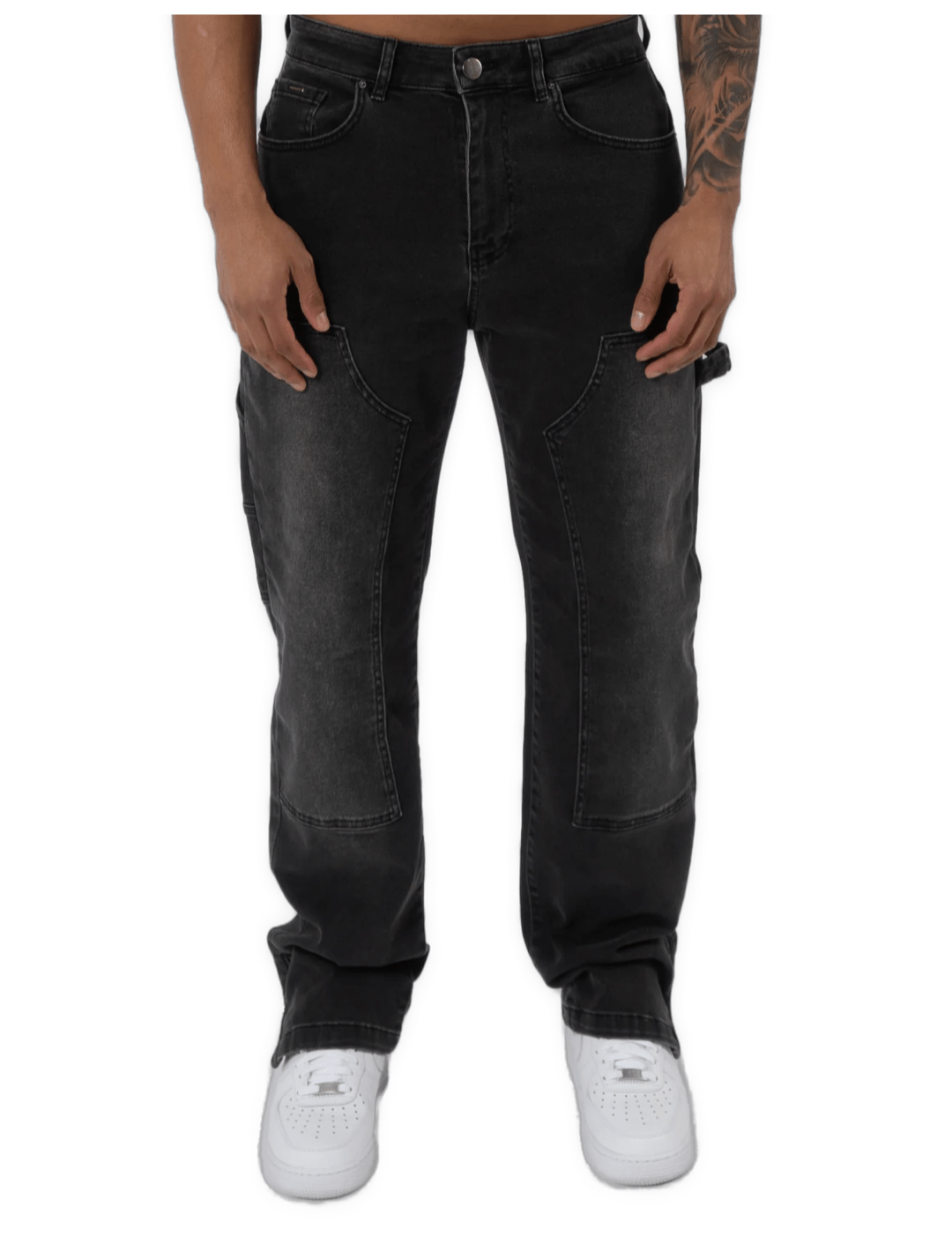 K14 - CARPENTER DENIM WASHED - GREY - Sarman Fashion - Wholesale Clothing Fashion Brand for Men from Canada