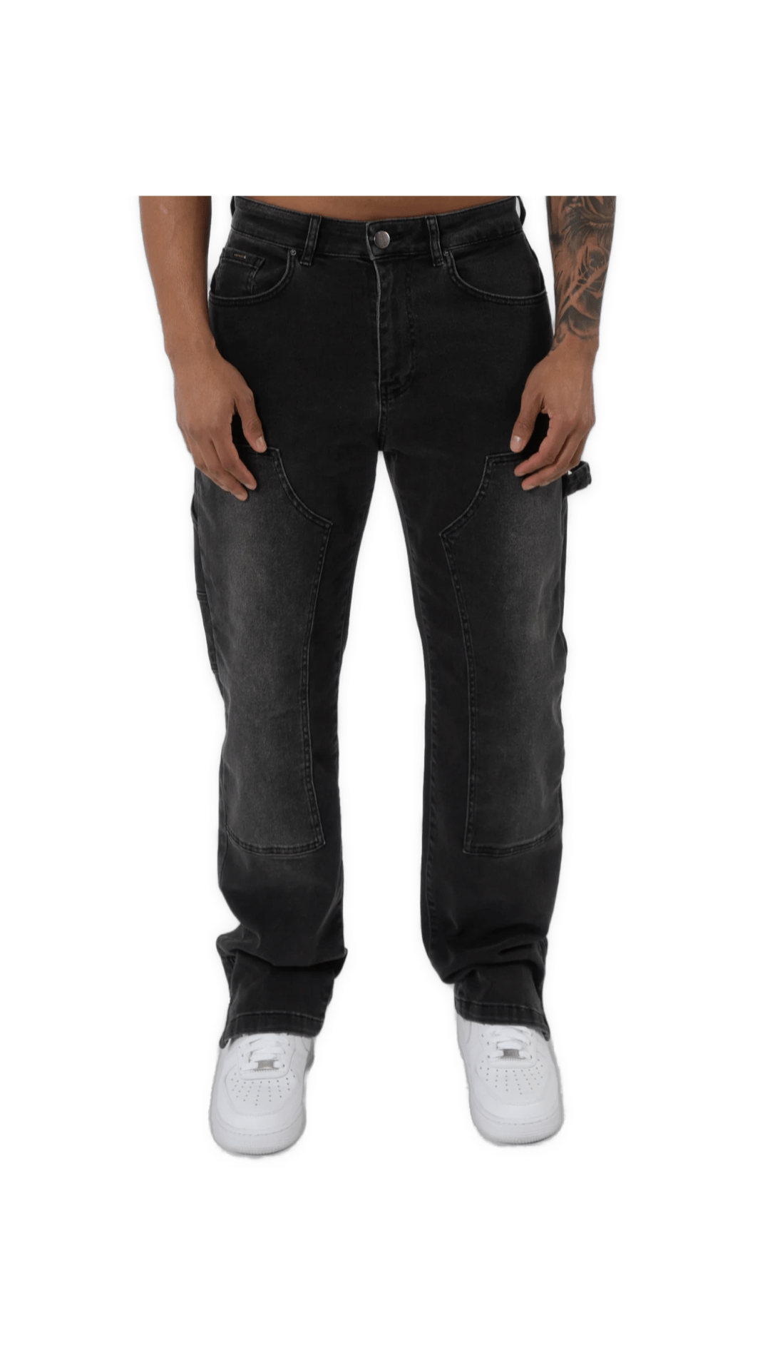 K14 - CARPENTER DENIM WASHED - GREY - Sarman Fashion - Wholesale Clothing Fashion Brand for Men from Canada