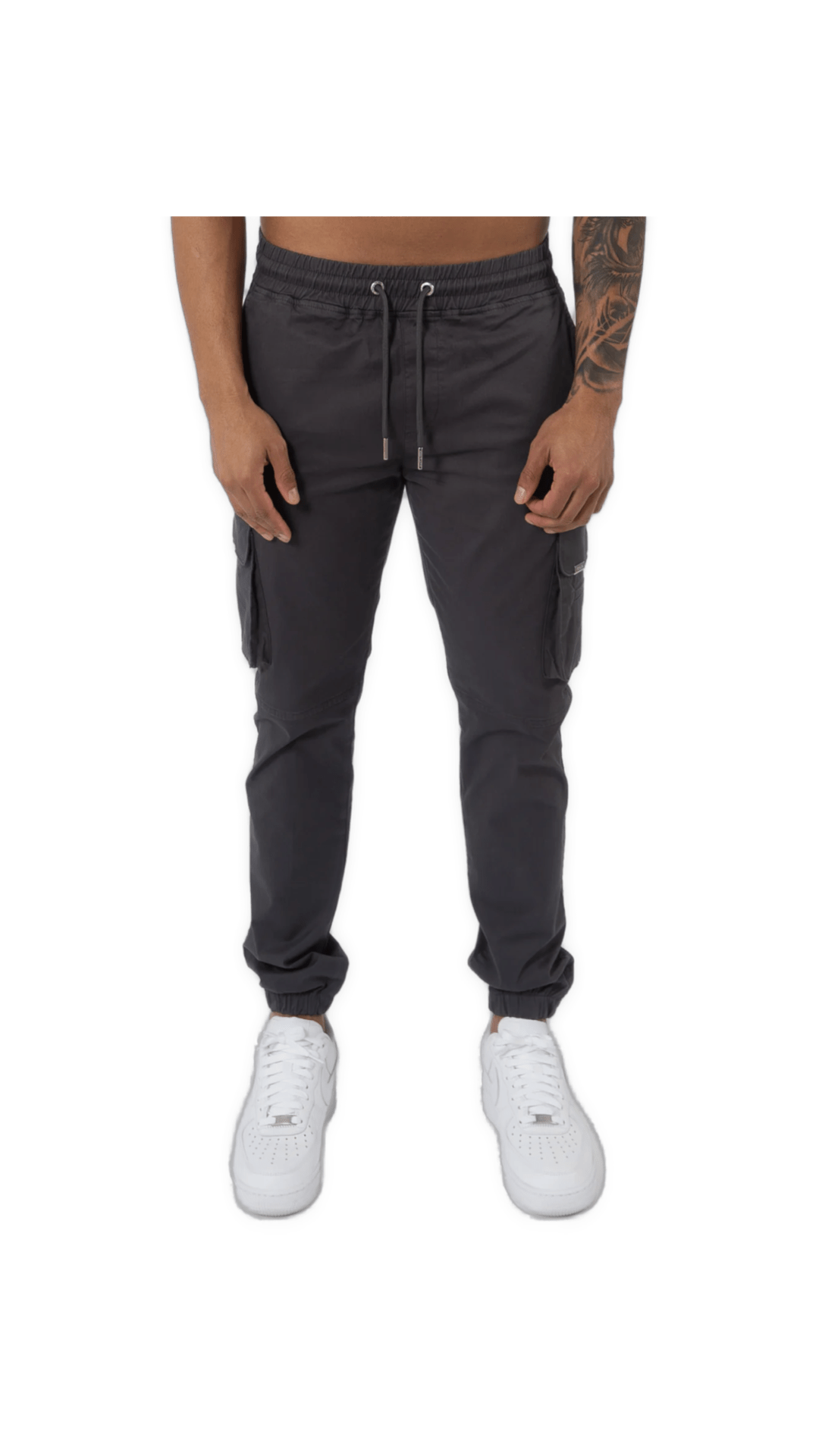 K16 - CARGO PANTS - DARK GREY - Sarman Fashion - Wholesale Clothing Fashion Brand for Men from Canada