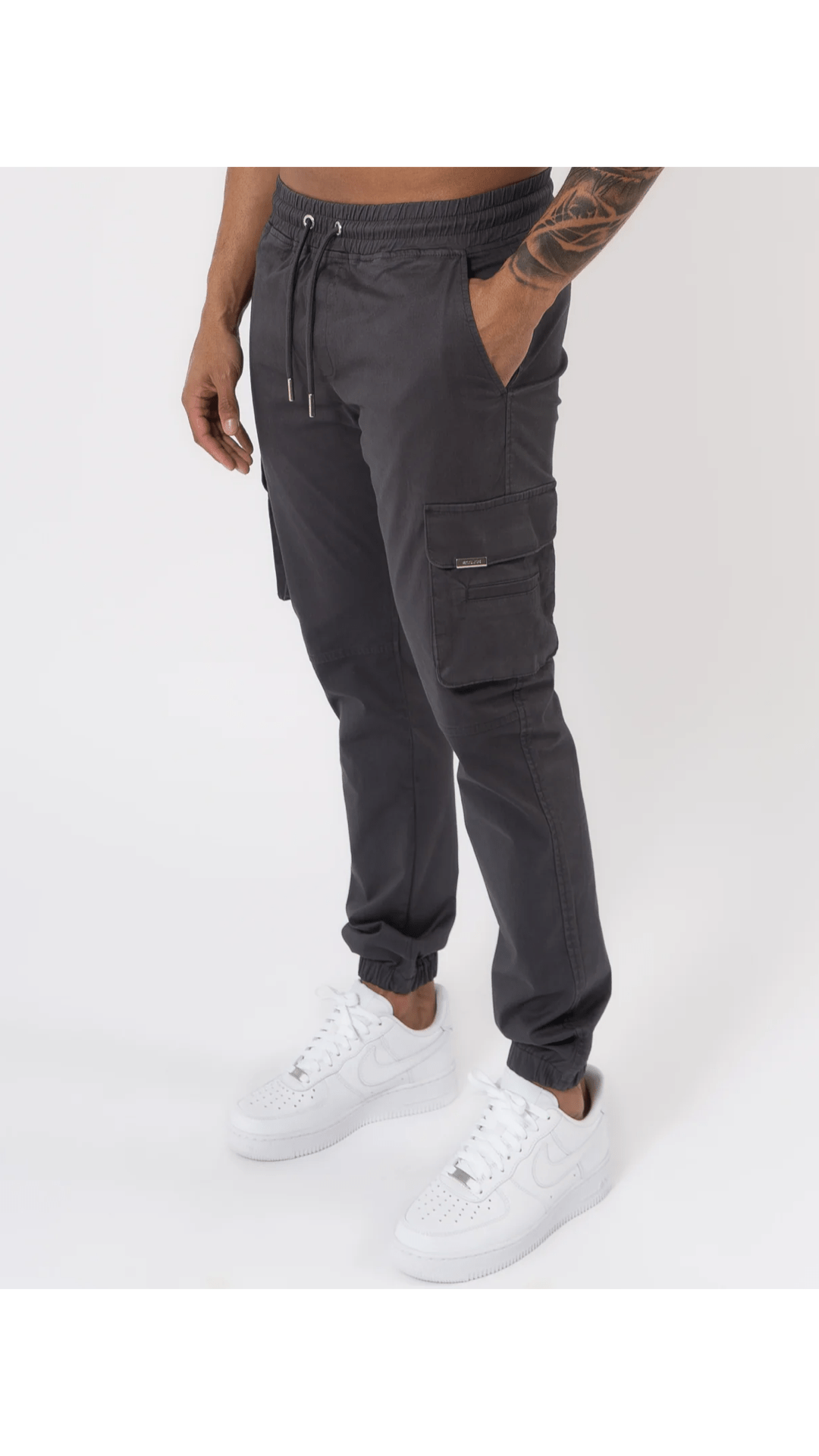 K16 - CARGO PANTS - DARK GREY - Sarman Fashion - Wholesale Clothing Fashion Brand for Men from Canada