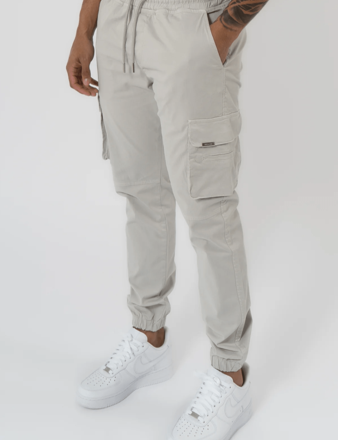 K18 - CARGO PANTS - LIGHT GREY - Sarman Fashion - Wholesale Clothing Fashion Brand for Men from Canada