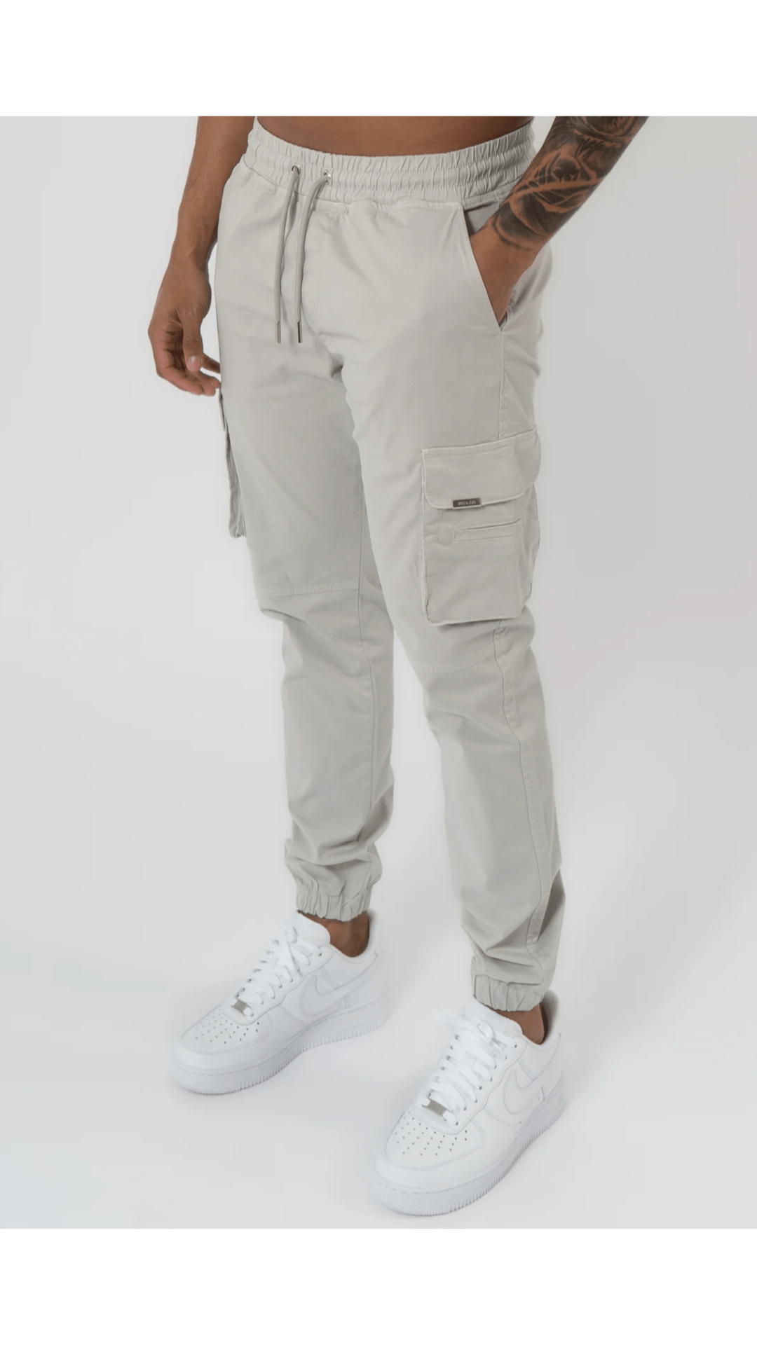 K18 - CARGO PANTS - LIGHT GREY - Sarman Fashion - Wholesale Clothing Fashion Brand for Men from Canada