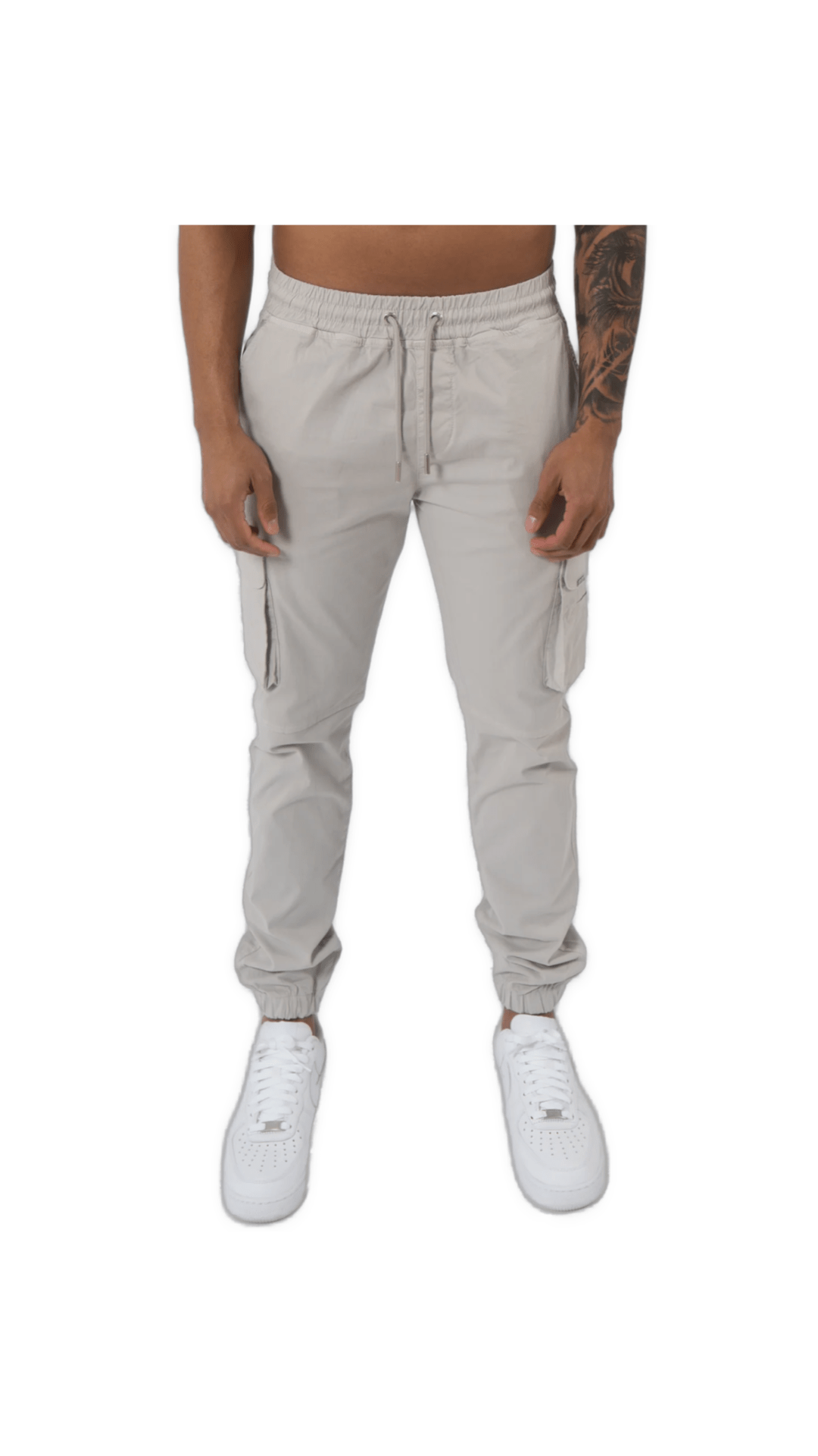 K18 - CARGO PANTS - LIGHT GREY - Sarman Fashion - Wholesale Clothing Fashion Brand for Men from Canada