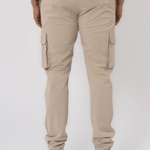 K19 - V2 ZIP DETAILS CARGO PANTS - BEIGE - Sarman Fashion - Wholesale Clothing Fashion Brand for Men from Canada