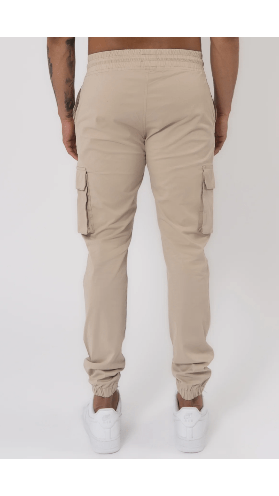 K19 - V2 ZIP DETAILS CARGO PANTS - BEIGE - Sarman Fashion - Wholesale Clothing Fashion Brand for Men from Canada