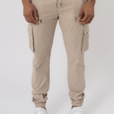 K19 - V2 ZIP DETAILS CARGO PANTS - BEIGE - Sarman Fashion - Wholesale Clothing Fashion Brand for Men from Canada