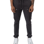 K20 - V2 ZIP DETAILS CARGO PANTS - DARK GREY - Sarman Fashion - Wholesale Clothing Fashion Brand for Men from Canada