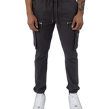 K20 - V2 ZIP DETAILS CARGO PANTS - DARK GREY - Sarman Fashion - Wholesale Clothing Fashion Brand for Men from Canada