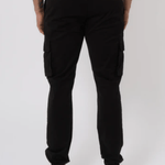 K21 - V2 ZIP DETAILS CARGO PANTS - BLACK - Sarman Fashion - Wholesale Clothing Fashion Brand for Men from Canada