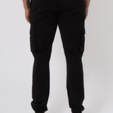 K21 - V2 ZIP DETAILS CARGO PANTS - BLACK - Sarman Fashion - Wholesale Clothing Fashion Brand for Men from Canada