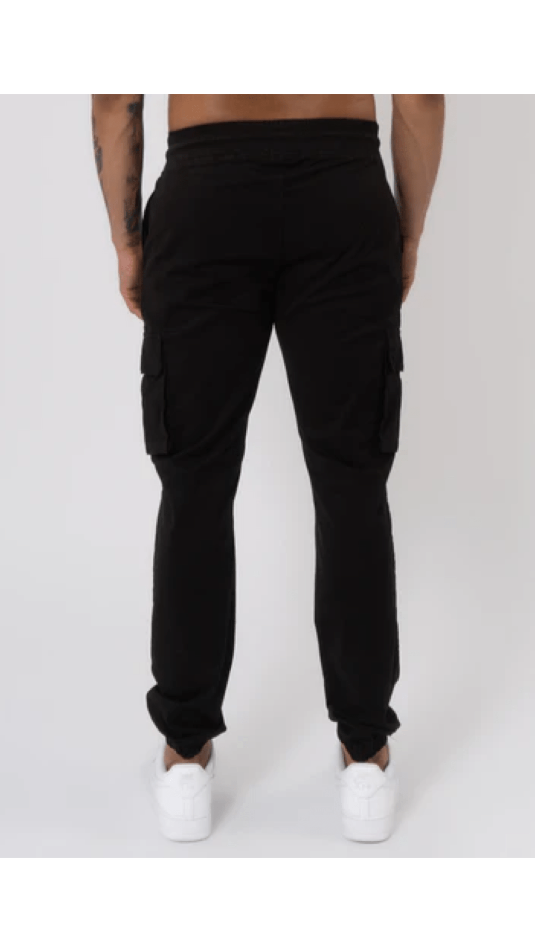 K21 - V2 ZIP DETAILS CARGO PANTS - BLACK - Sarman Fashion - Wholesale Clothing Fashion Brand for Men from Canada