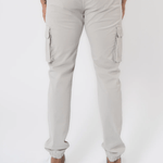 K22 - V2 ZIP DETAILS CARGO PANTS - LIGHT GREY - Sarman Fashion - Wholesale Clothing Fashion Brand for Men from Canada