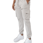 K22 - V2 ZIP DETAILS CARGO PANTS - LIGHT GREY - Sarman Fashion - Wholesale Clothing Fashion Brand for Men from Canada